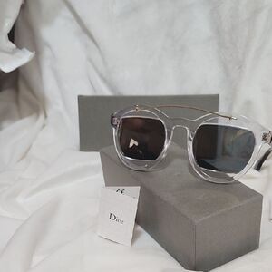Dior Mania1 Sunglasses with Clear and Gold Frame
